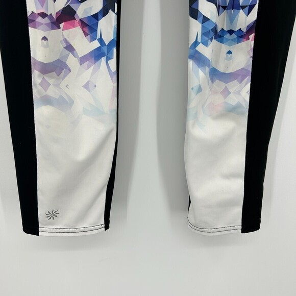 ATHLETA Disco Geo Sonar Cropped Workout Athletic Leggings Size Small - Picture 5 of 8